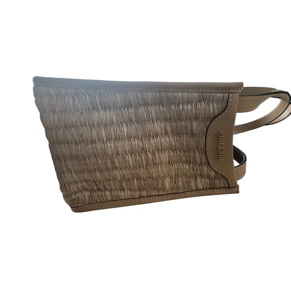 Cult Gaia Small Sadie Raffia Tote Bag with Leather Trim Retail $448 NWT - Picture 6 of 8